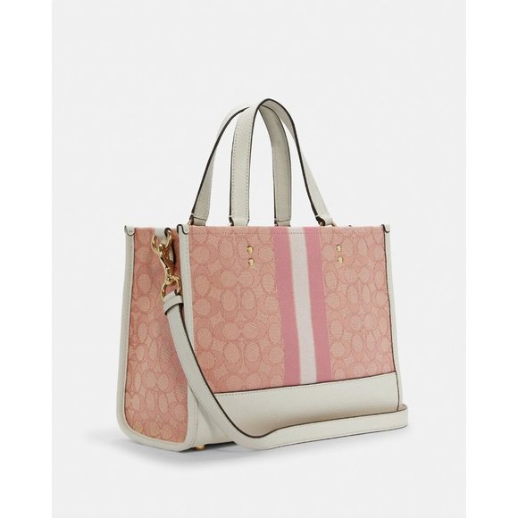 💘 Coach Dempsey Carryall In Signature Jacquard With Patch & Heart Charm - Picture 5 of 5